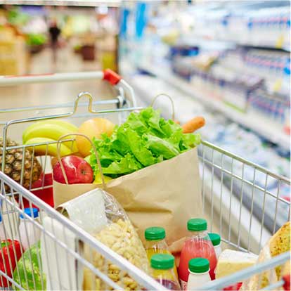 Biodegradable Food Packaging in Supermarket