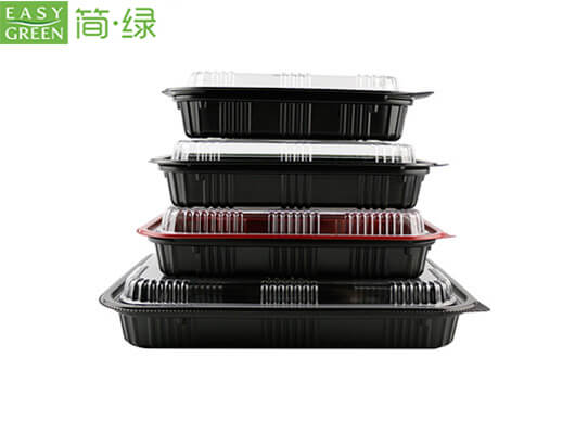 black food containers with lids