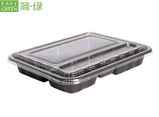 Disposable Lunch Box w/ Lid (50pc) 10.5x8.25, Black – Eden