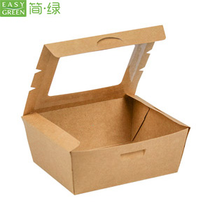 PKW Series Customized Brown Kraft Salad Fruit Paper Food Box