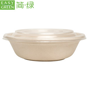 CR Series Natural Pulp 24oz Round Bowl 100% Biodegradable Take Away Container