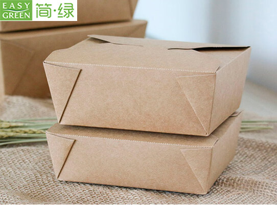 Wholesale biodegradable food container packaging salad box disposable kraft  paper lunch box