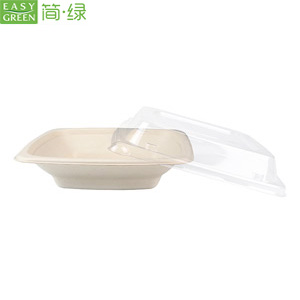 EG Series 16oz Disposable Sugarcane Fresh Fruit Salad Container Bowl with Lid