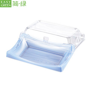 BF Series Food Grade Disposable Plastic Rectangle Sushi Light Blue Tray