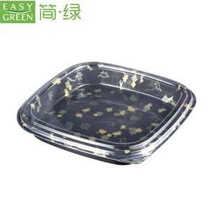 HP Series Food Grade Disposable Plastic Printing Square Sushi Tray