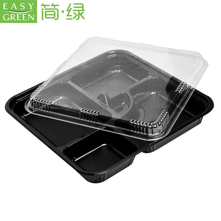 Disposable Plastic Food Container With Anti-Fog Lid - Easy Green