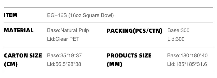 disposable rice bowls with lids specification