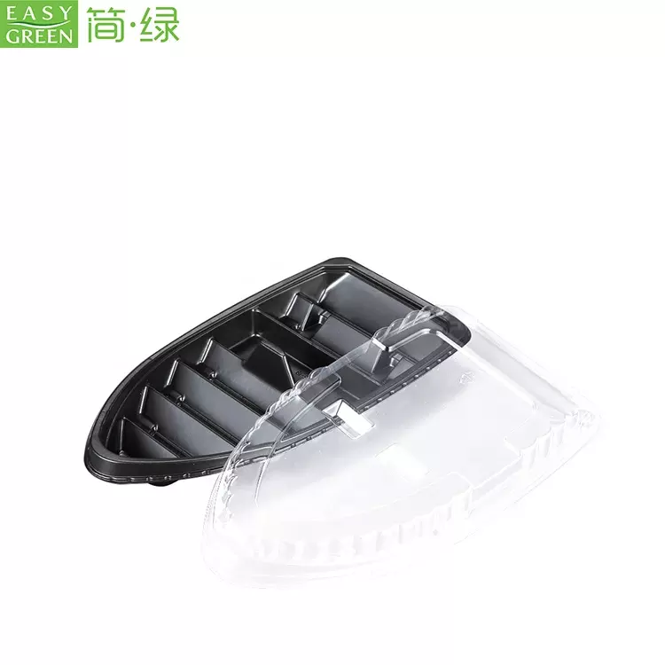 Easy Green disposable plastic japanese sushi boat packaging BN-16-1