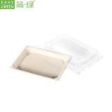 Disposable Container Biodegradable Food Packaging Boxes With Plastic Lid For Sushi