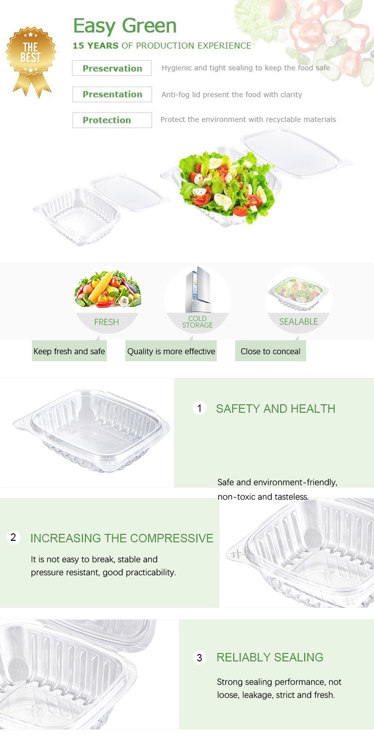 Features of Fruit Packaging Pla Plastic Box