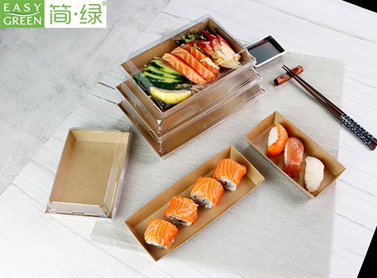sushi takeaway container disposable with lid for biodegradable food wholesale2
