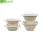 EG Series Square Disposable Bagasse Takeout Food Bowls With Lid