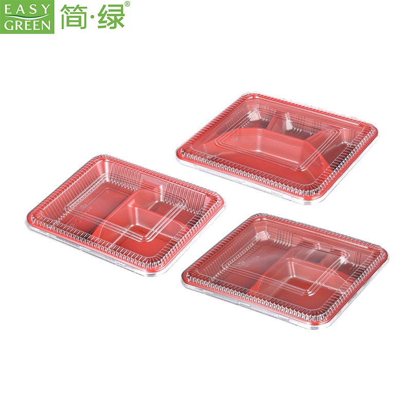 HA Series Disposable Restaurant PP Plastic Lunch Box Compartment Microwave Food Container with Clear Lid